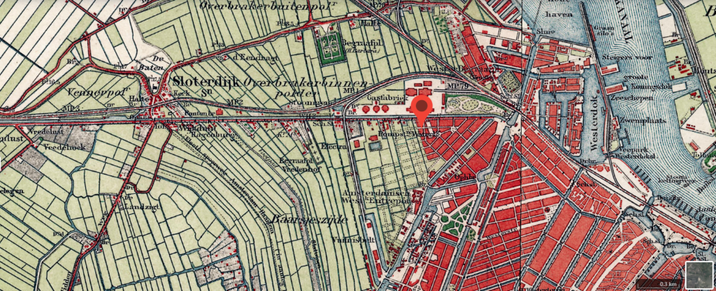 SDW locatie in 1907